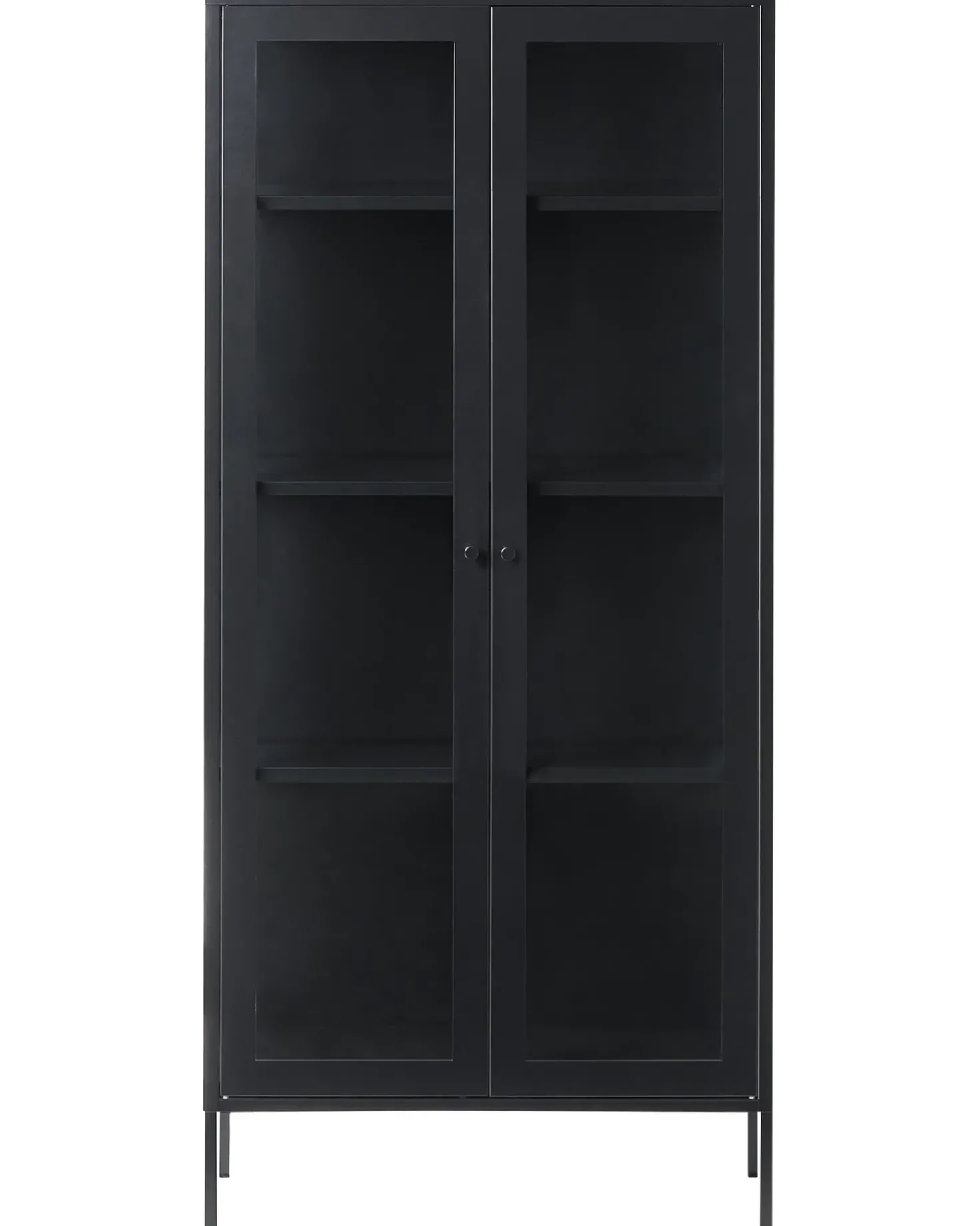 Vetrina in vetro HARTY Metallo 80 cm Nero