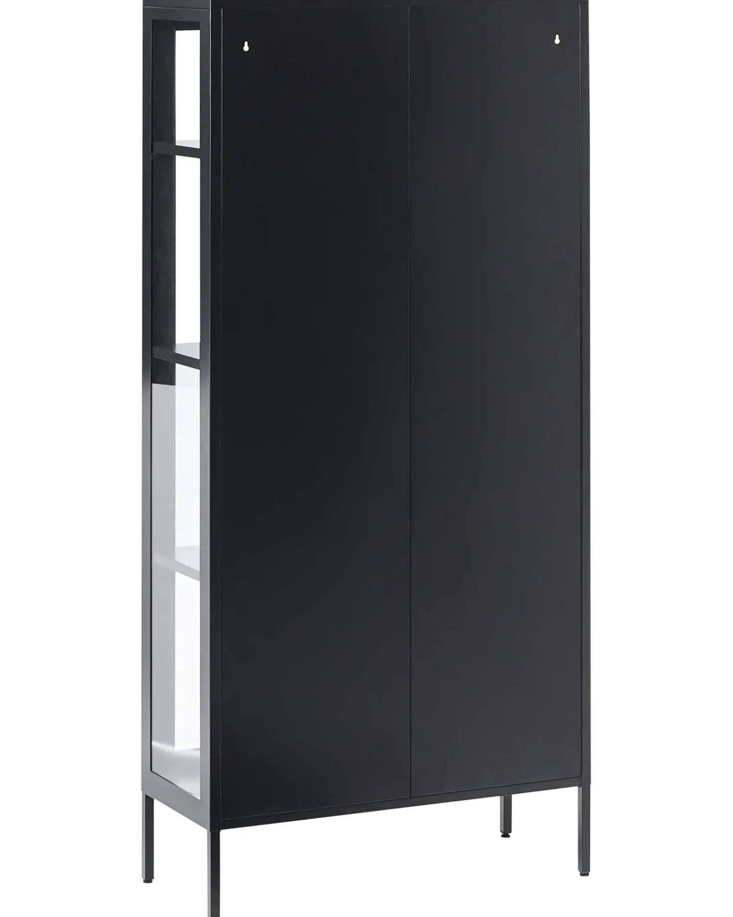 Vetrina in vetro HARTY Metallo 80 cm Nero