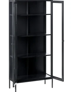 Vetrina in vetro HARTY Metallo 80 cm Nero