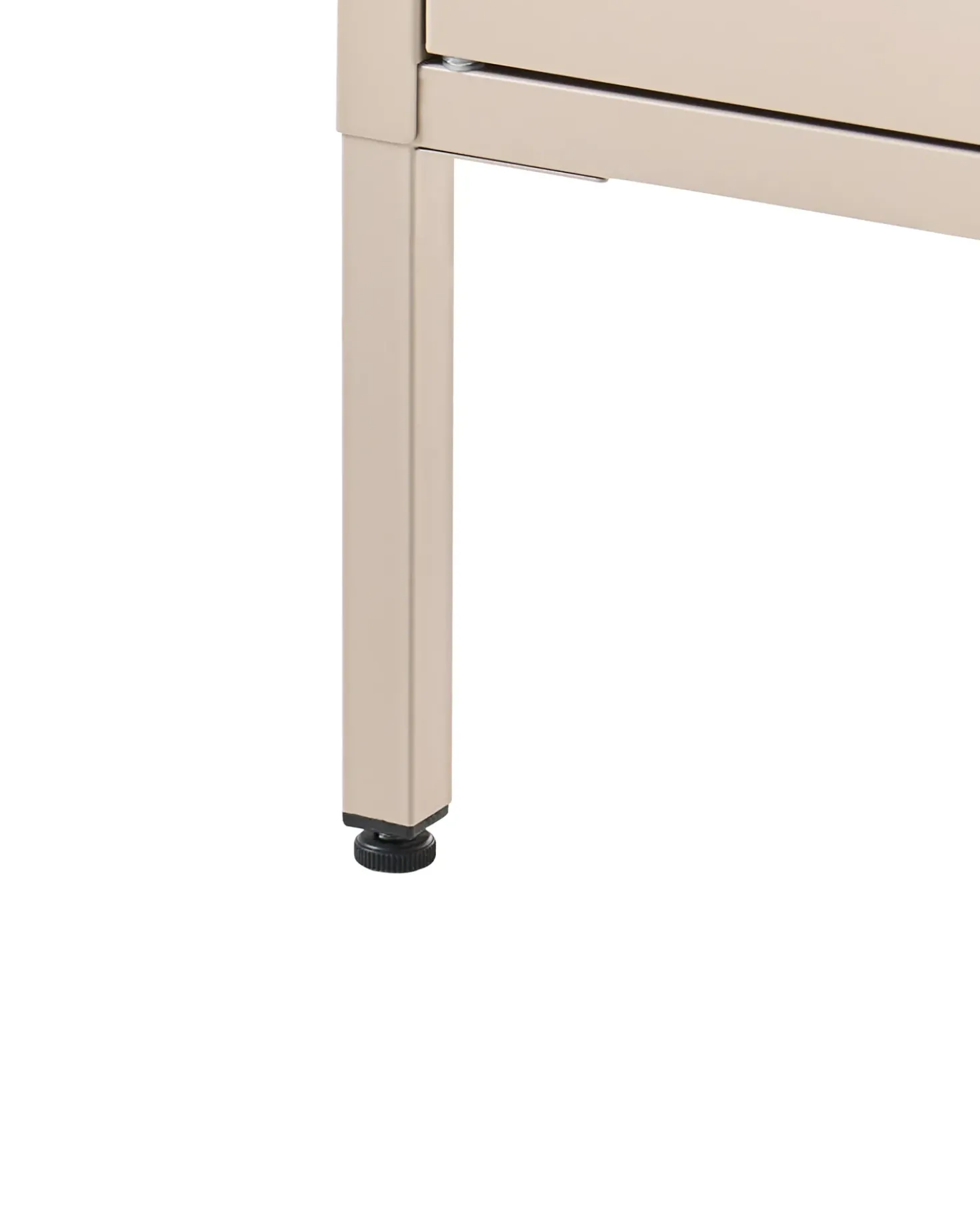 Vetrina in vetro HARTY Metallo 80 cm Beige chiaro