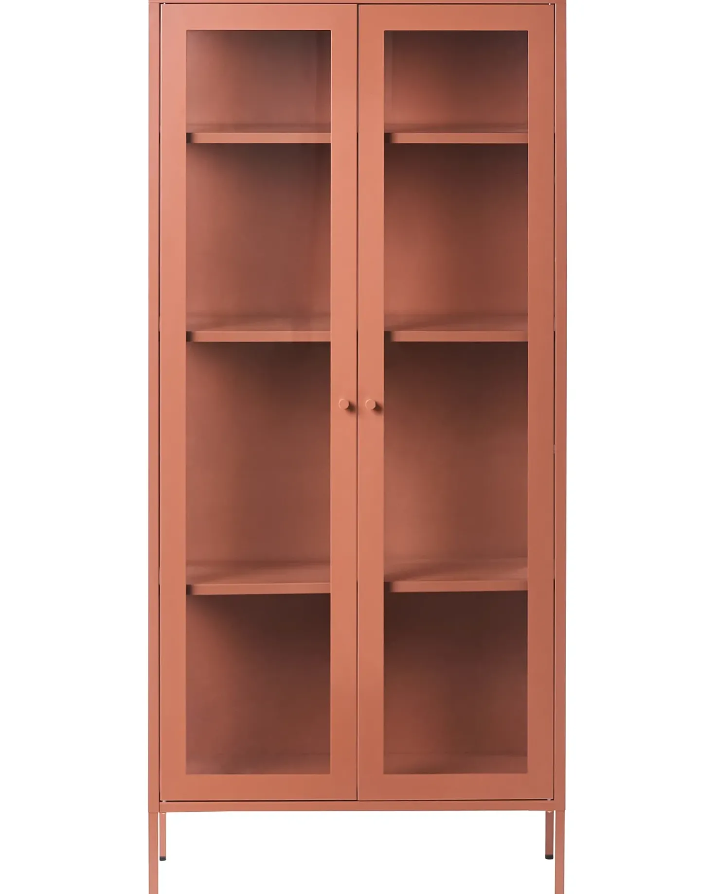 Vetrina in vetro HARTY Metallo 80 cm Marrone dorato