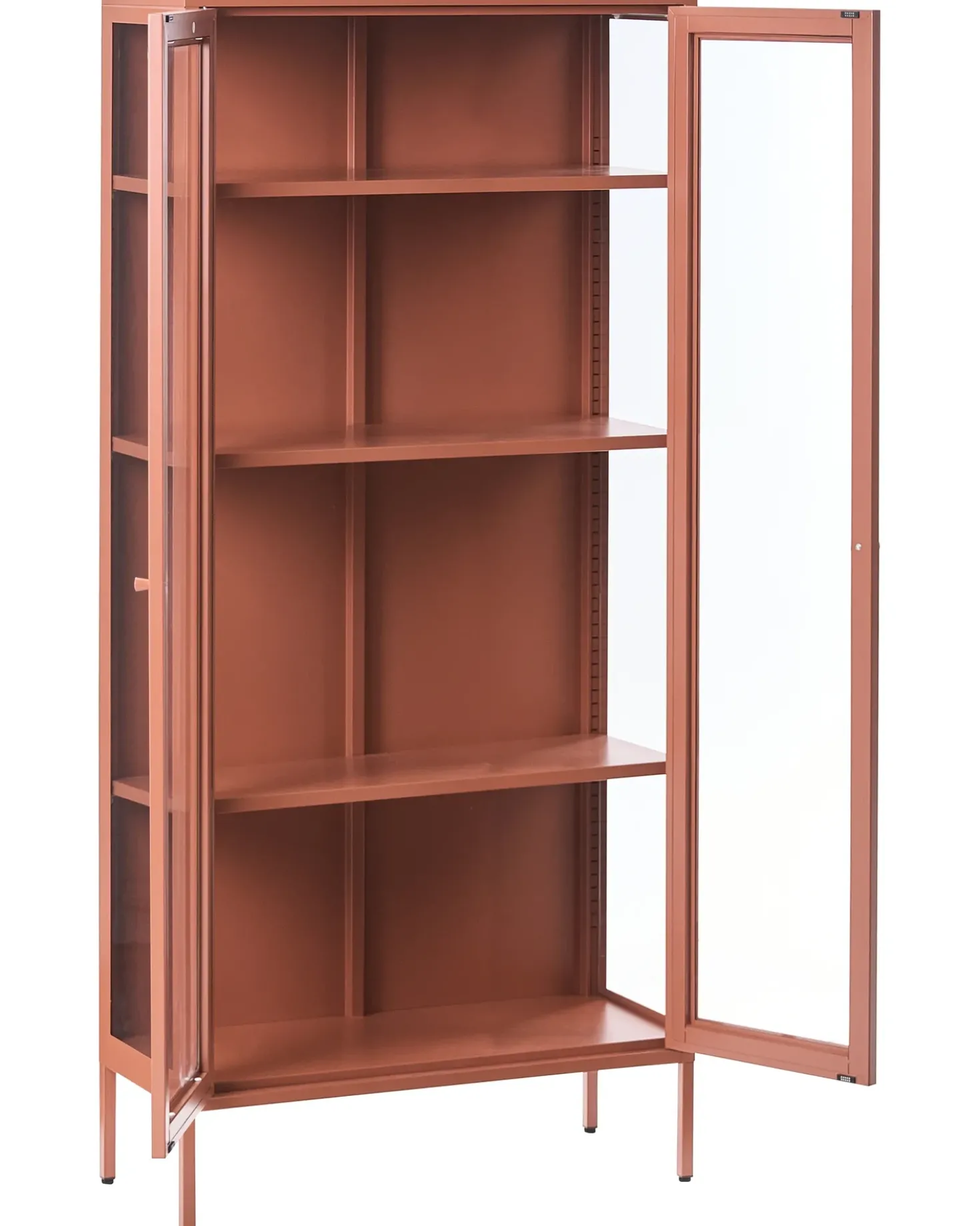 Vetrina in vetro HARTY Metallo 80 cm Marrone dorato