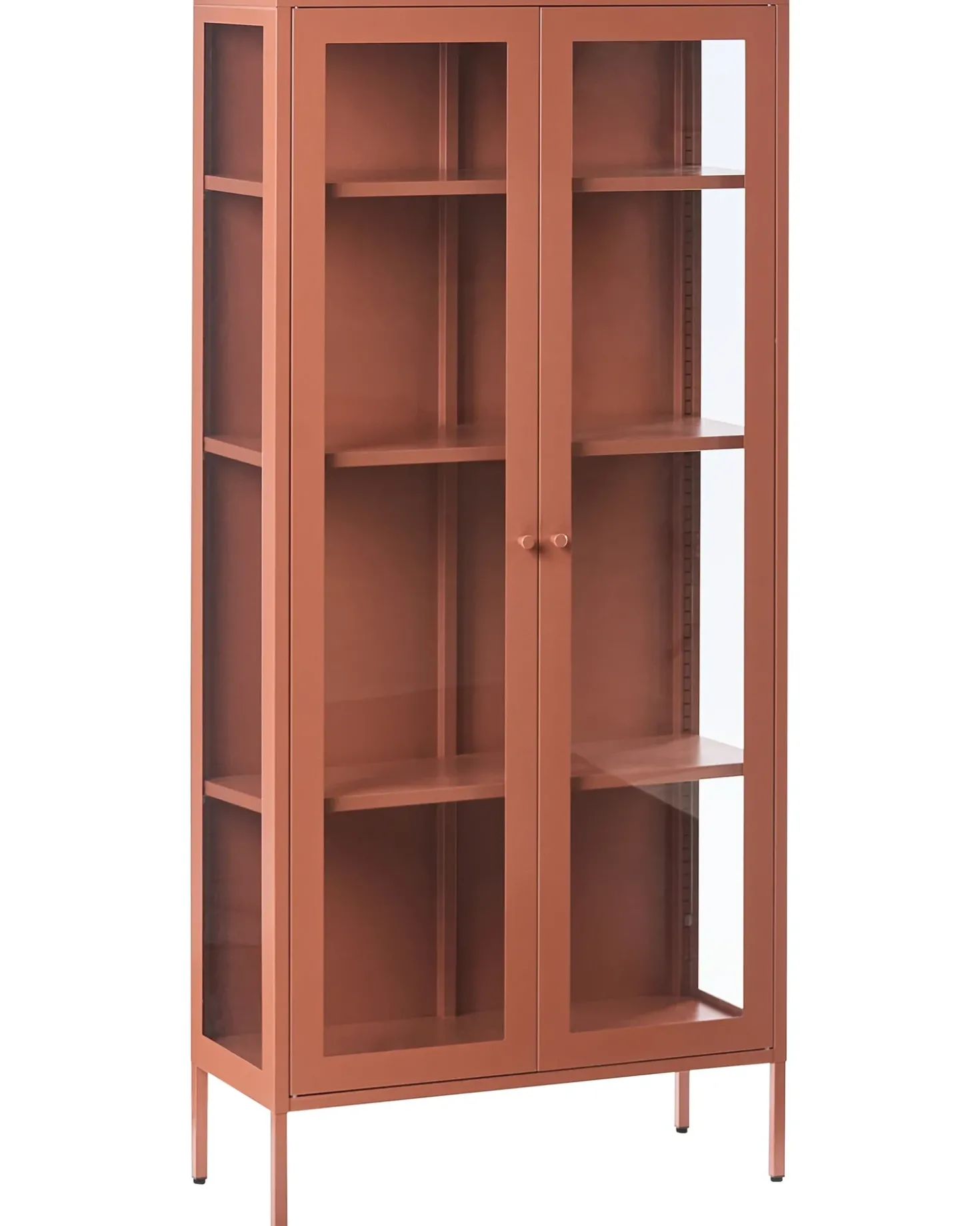 Vetrina in vetro HARTY Metallo 80 cm Marrone dorato