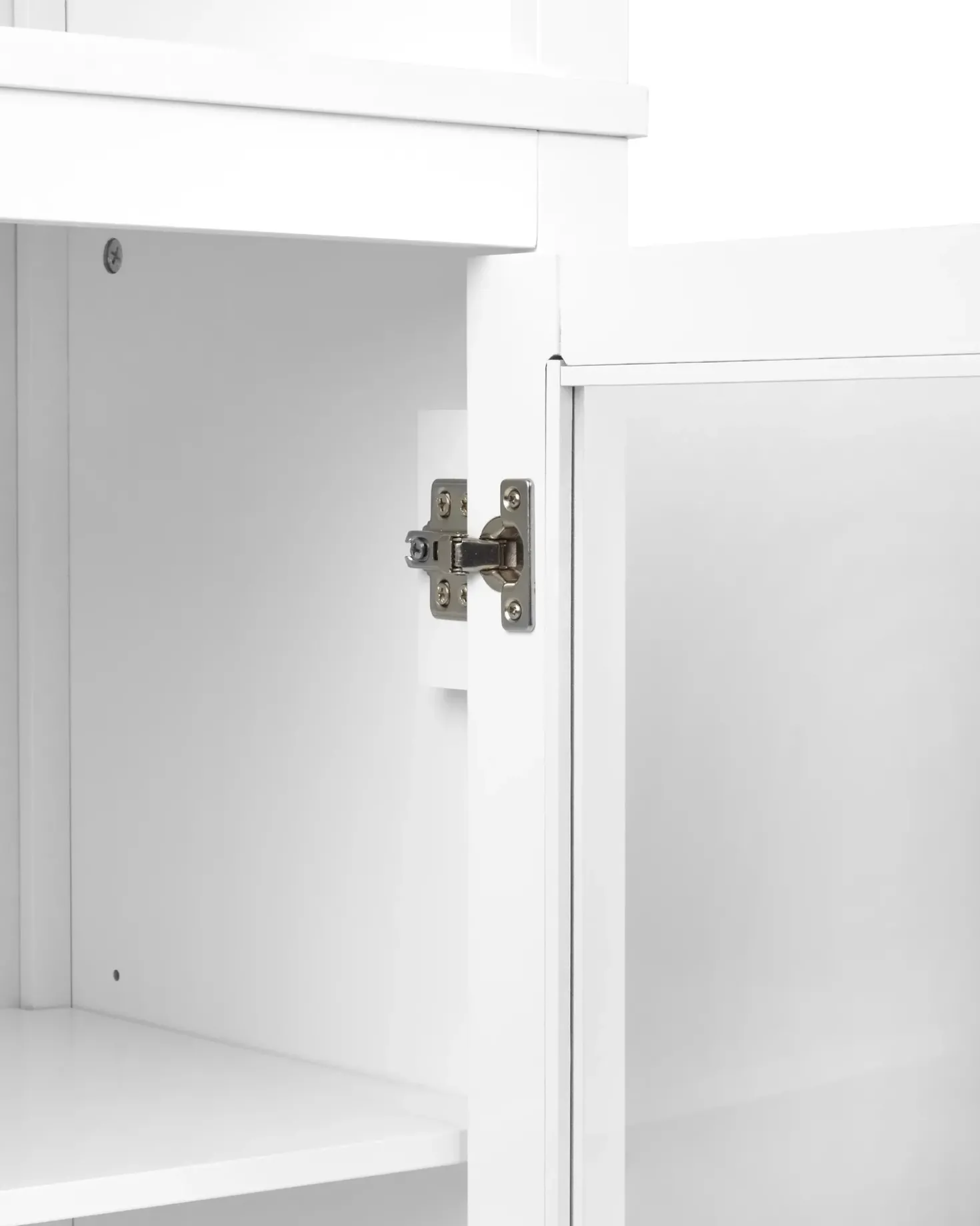 Vetrina in vetro LUSBY 75 cm Bianco