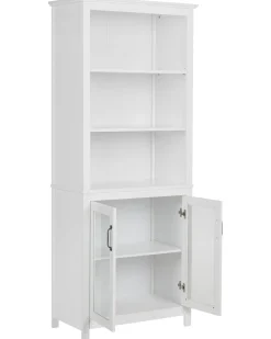Vetrina in vetro LUSBY 75 cm Bianco