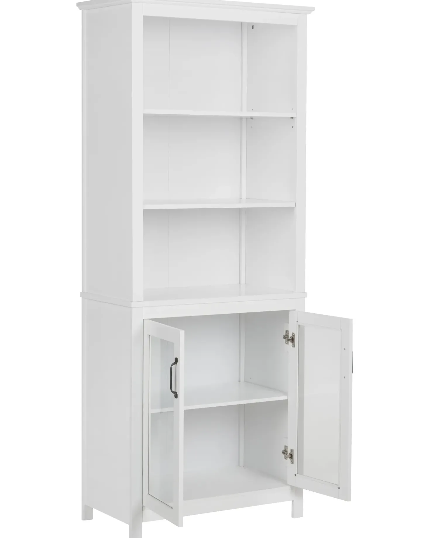 Vetrina in vetro LUSBY 75 cm Bianco