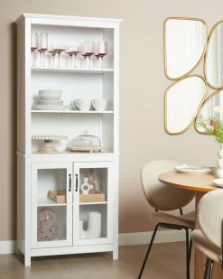 Vetrina in vetro LUSBY 75 cm Bianco