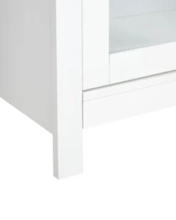 Vetrina in vetro LUSBY 75 cm Bianco