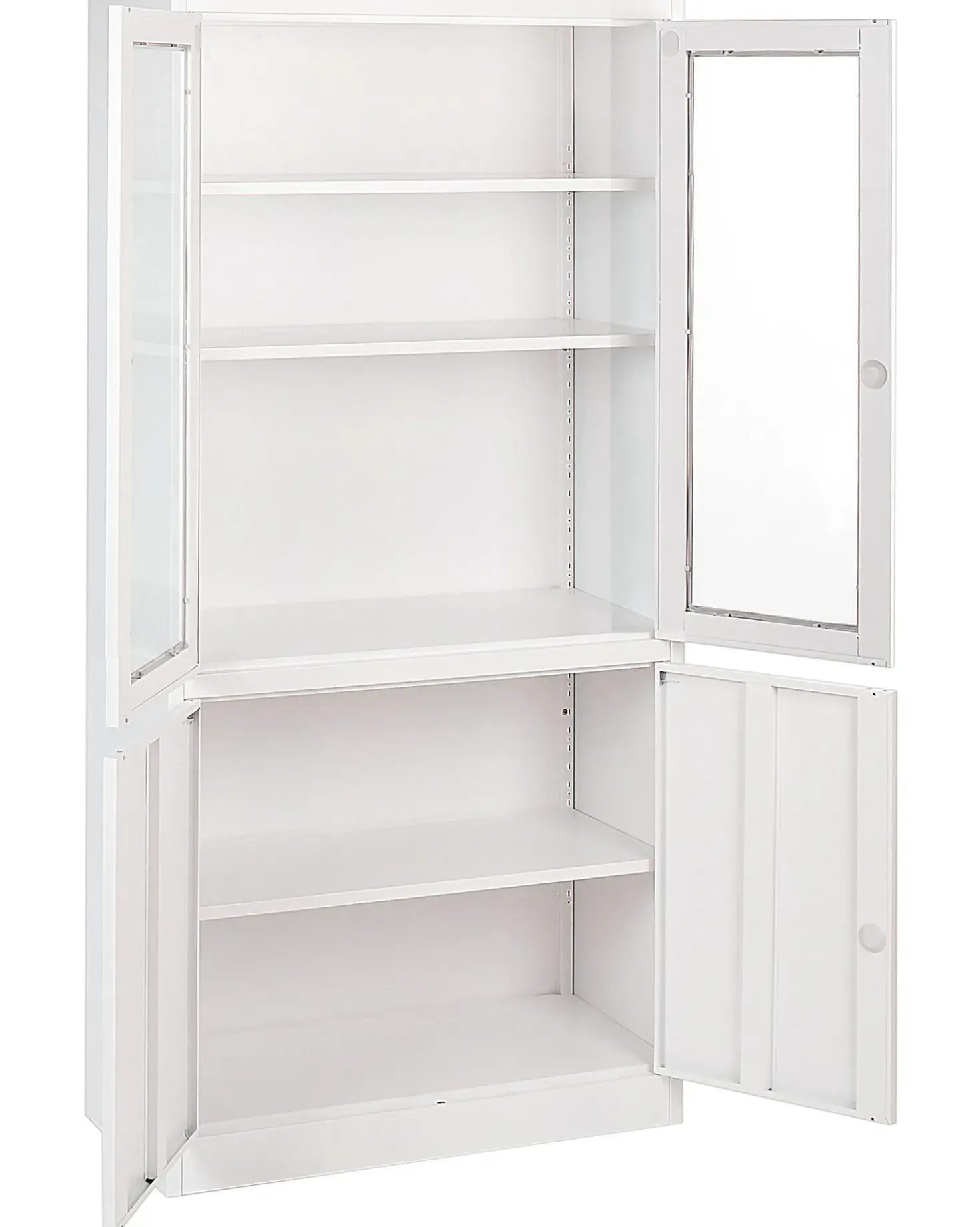 Vetrina in vetro MALACHITE Metallo 90 cm Bianco