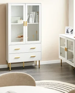Vetrina in vetro MILORA 80 cm Bianco