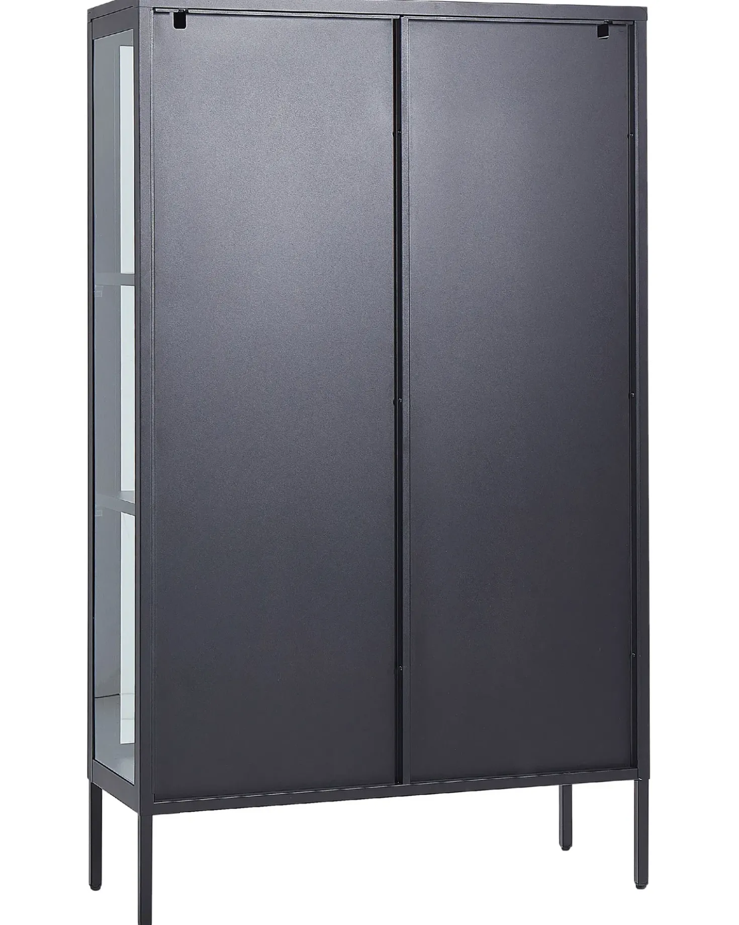 Vetrina in vetro NASH Metallo 90 cm Nero