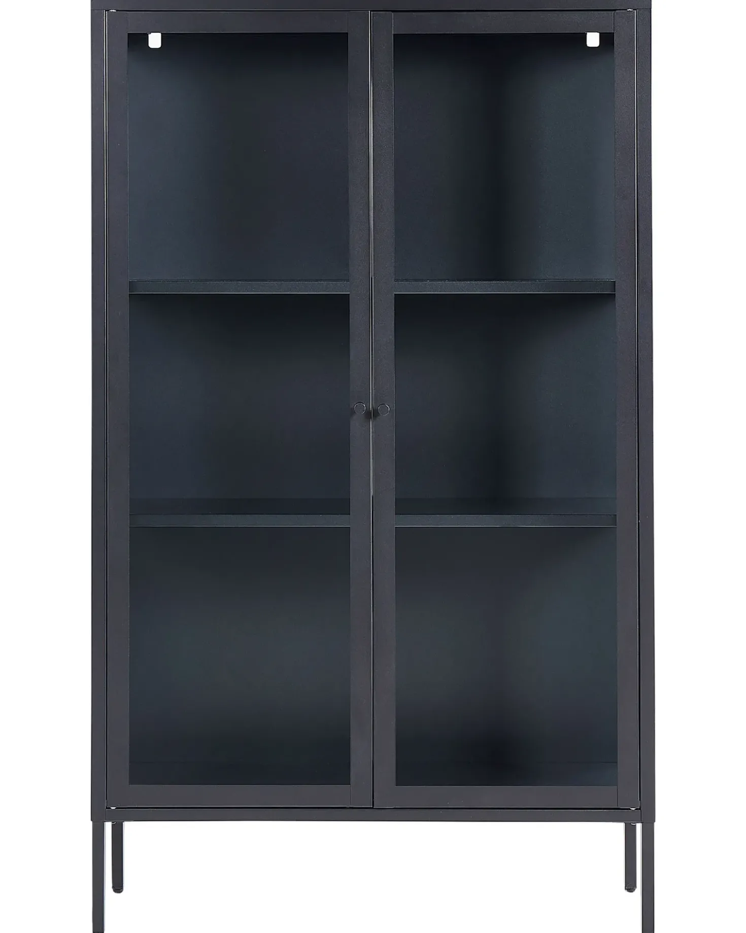 Vetrina in vetro NASH Metallo 90 cm Nero