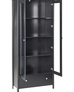 Vetrina in vetro NORNALUP 80 cm Nero
