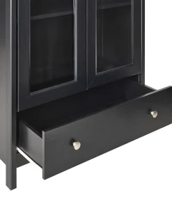 Vetrina in vetro NORNALUP 80 cm Nero