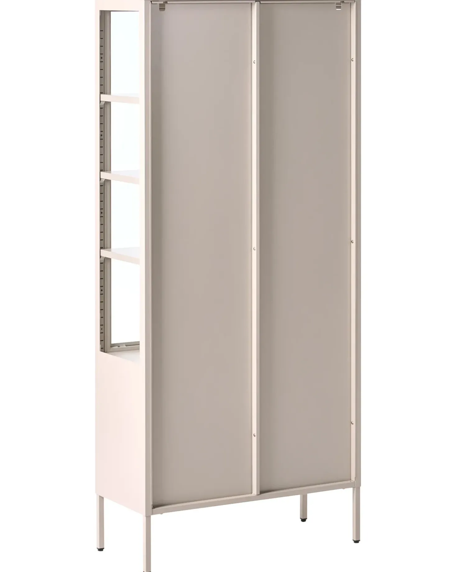 Vetrina in vetro OXTED Metallo 80 cm Beige