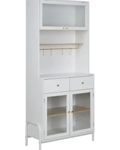 Vetrina in vetro PARLIN 82 cm Bianco