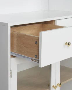 Vetrina in vetro PARLIN 82 cm Bianco