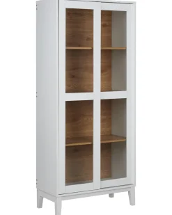 Vetrina in vetro RUMSON 80 cm Bianco