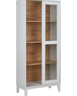 Vetrina in vetro RUMSON 80 cm Bianco