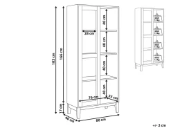 Vetrina in vetro RUMSON 80 cm Bianco
