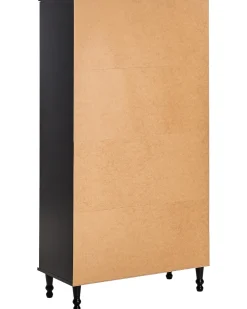 Vetrina in vetro TINGLEDALE 80 cm Nero