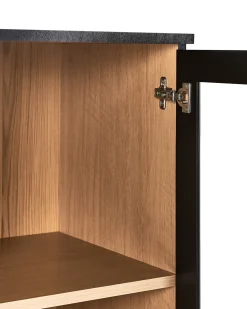 Vetrina in vetro TINGLEDALE 80 cm Nero