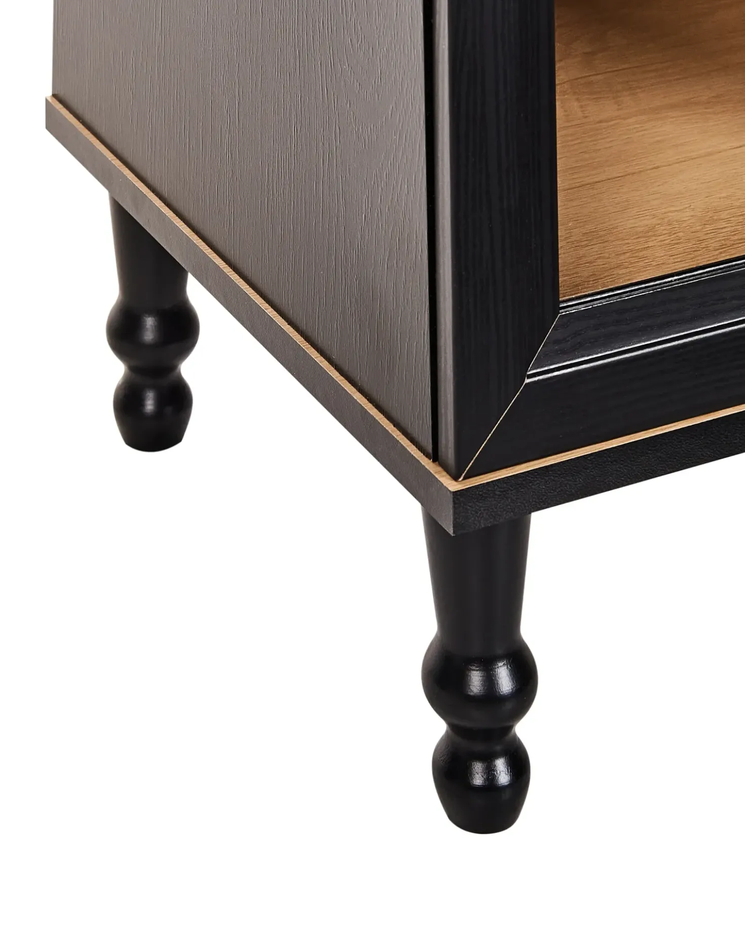 Vetrina in vetro TINGLEDALE 80 cm Nero