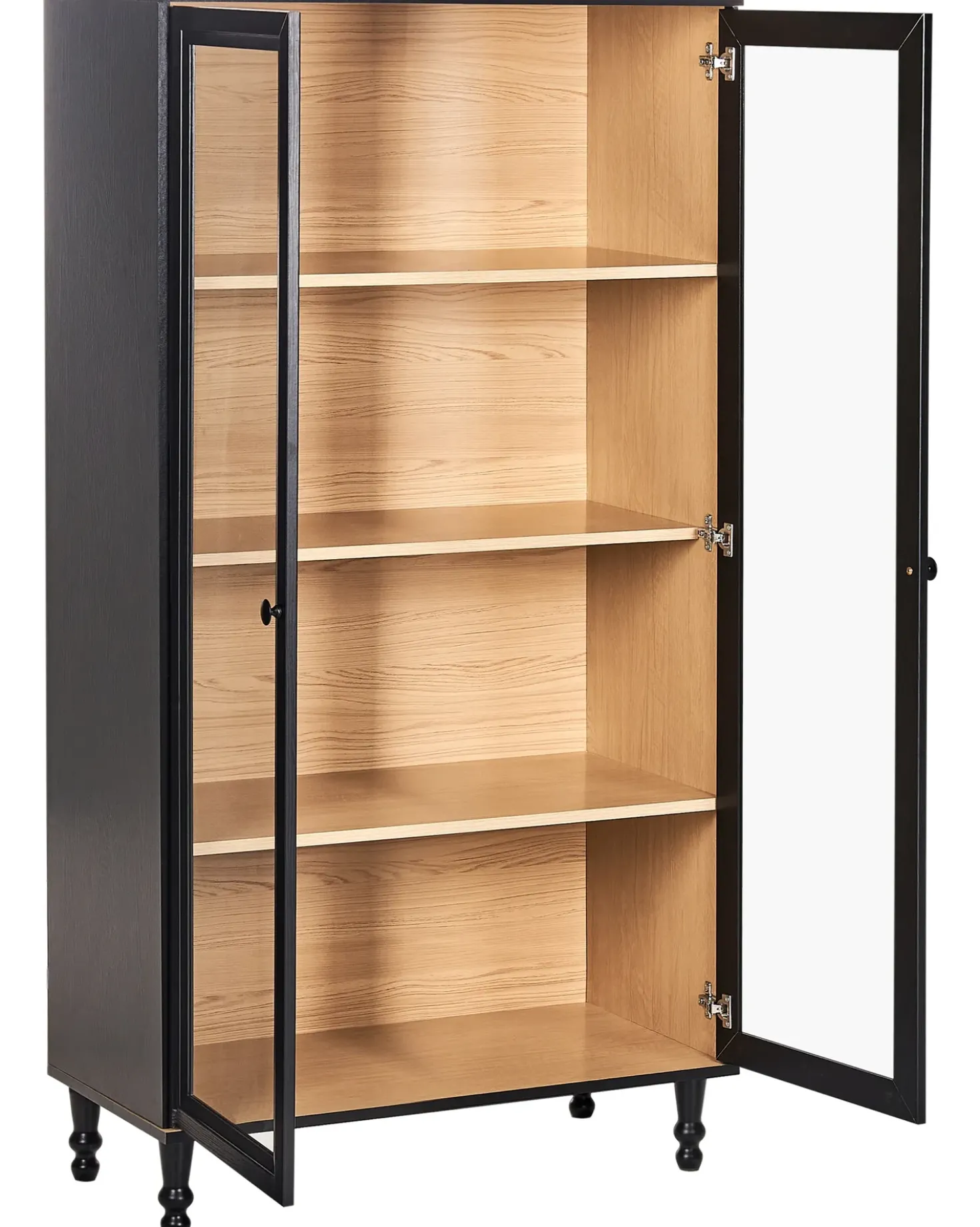 Vetrina in vetro TINGLEDALE 80 cm Nero
