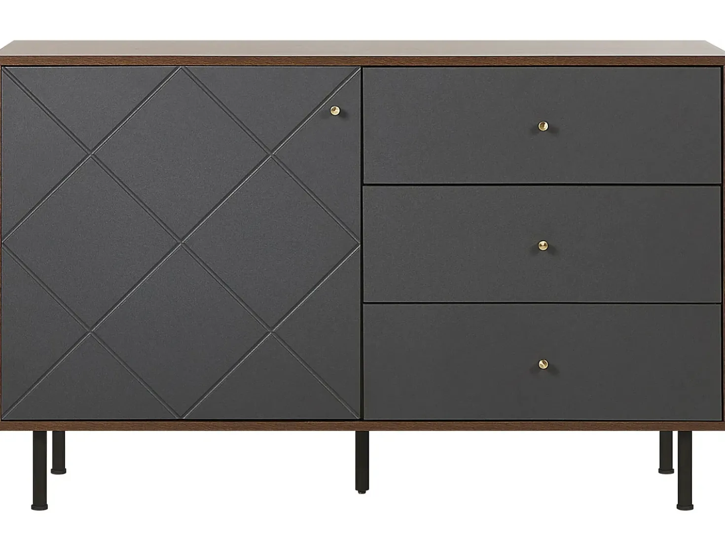 Vetrina PALMER Marrone scuro/Grigio